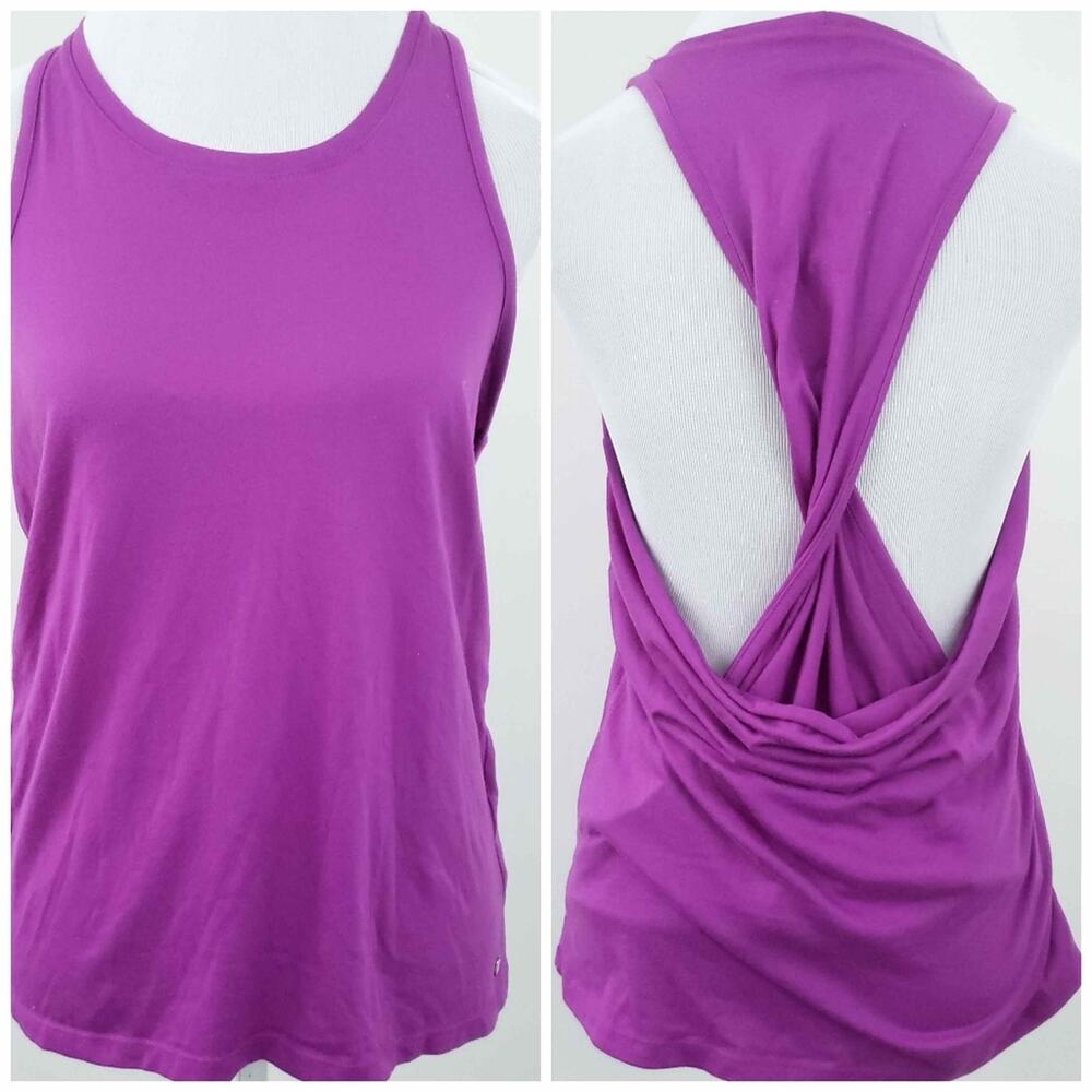 Fabletics Kerry Twist Back Athletic Tank Purple